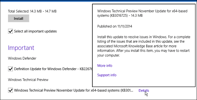 Windows Update studeni