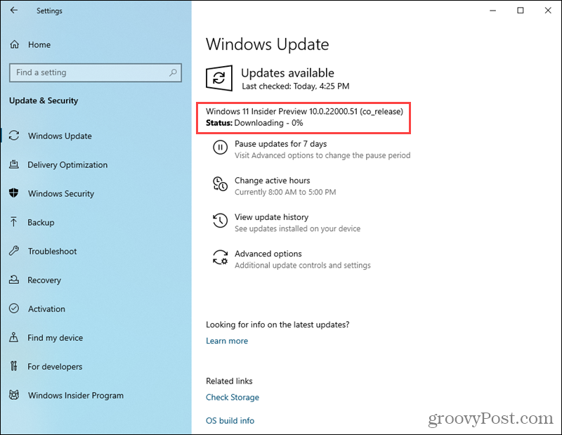 Preuzimanje verzije Windows 11 Preview