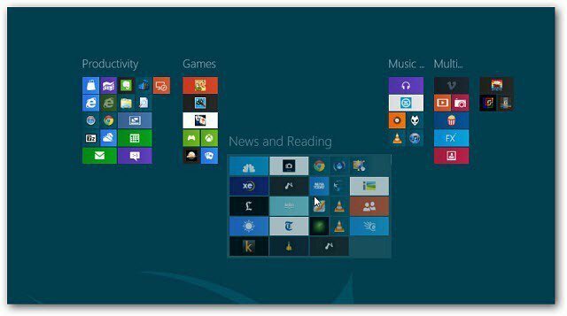 Windows 8: Napravite grupe pločica na početnom zaslonu