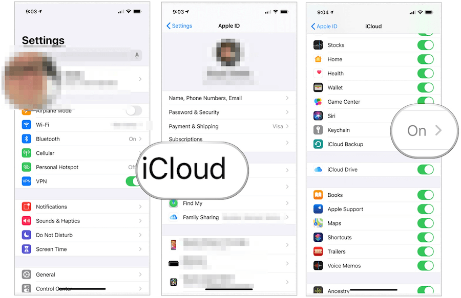 iCloud Keychain postavljanje iOS-a