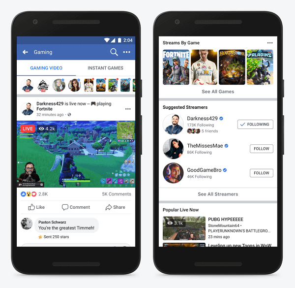 Facebook je najavio Level Up Program, novi program posebno za nove igrače, i je predstavio novo mjesto za ljude iz cijelog svijeta koji mogu otkriti i gledati igraće video streaminge Facebook.