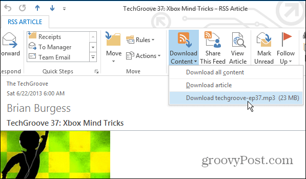 Kako se pretplatiti na podcastove u programu Microsoft Outlook