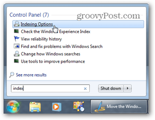 Windows 7 izbornik pretraživanja
