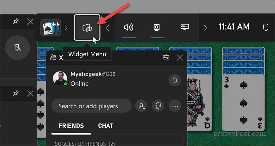 omogući traku za igre s widgetima spotify