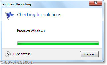 Windows 7 će se automatski povezati i tražiti probleme