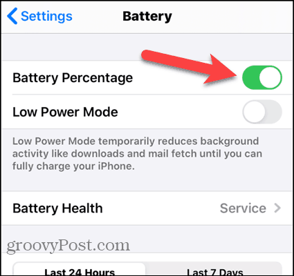 Uključite postotak baterije na iPhoneu 7