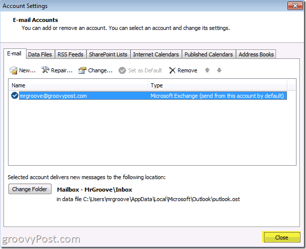 Gumb za zatvaranje zaslona programa Outlook 2010 radi uštede na računu