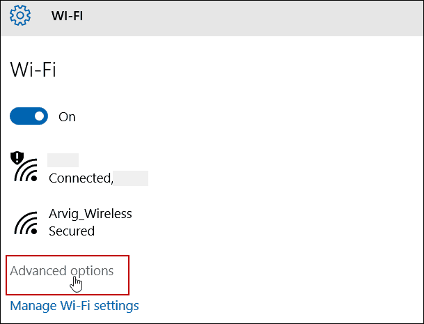 Napredne postavke WiFi