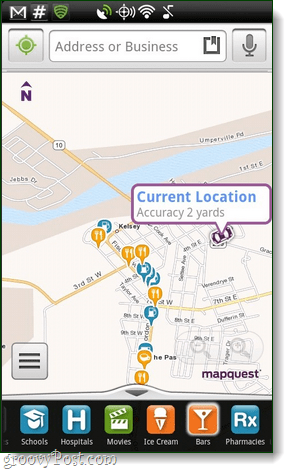MapQuest za Android aplikaciju, pregled