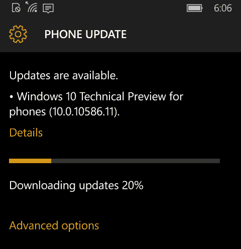 Windows 10 Mobile Preview Build 10586 je sada dostupan