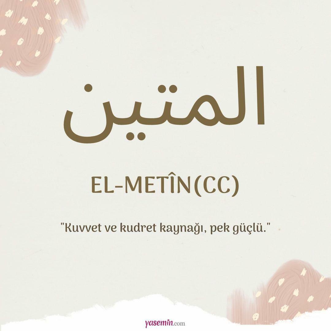 Što znači al-Metin (cc)?