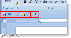 Microsoft Word 2007 oblici dodani u izbornik za brzi pristup i premješteni ispod vrpce
