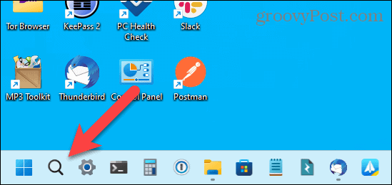 Ikona pretraživanja samo na programskoj traci u sustavu Windows 11
