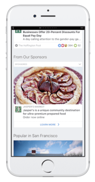 Facebook proširuje mogućnosti oglašavanja na Instant Člancima.