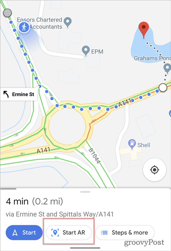 Navigacija na Google mapama AR pokreće AR