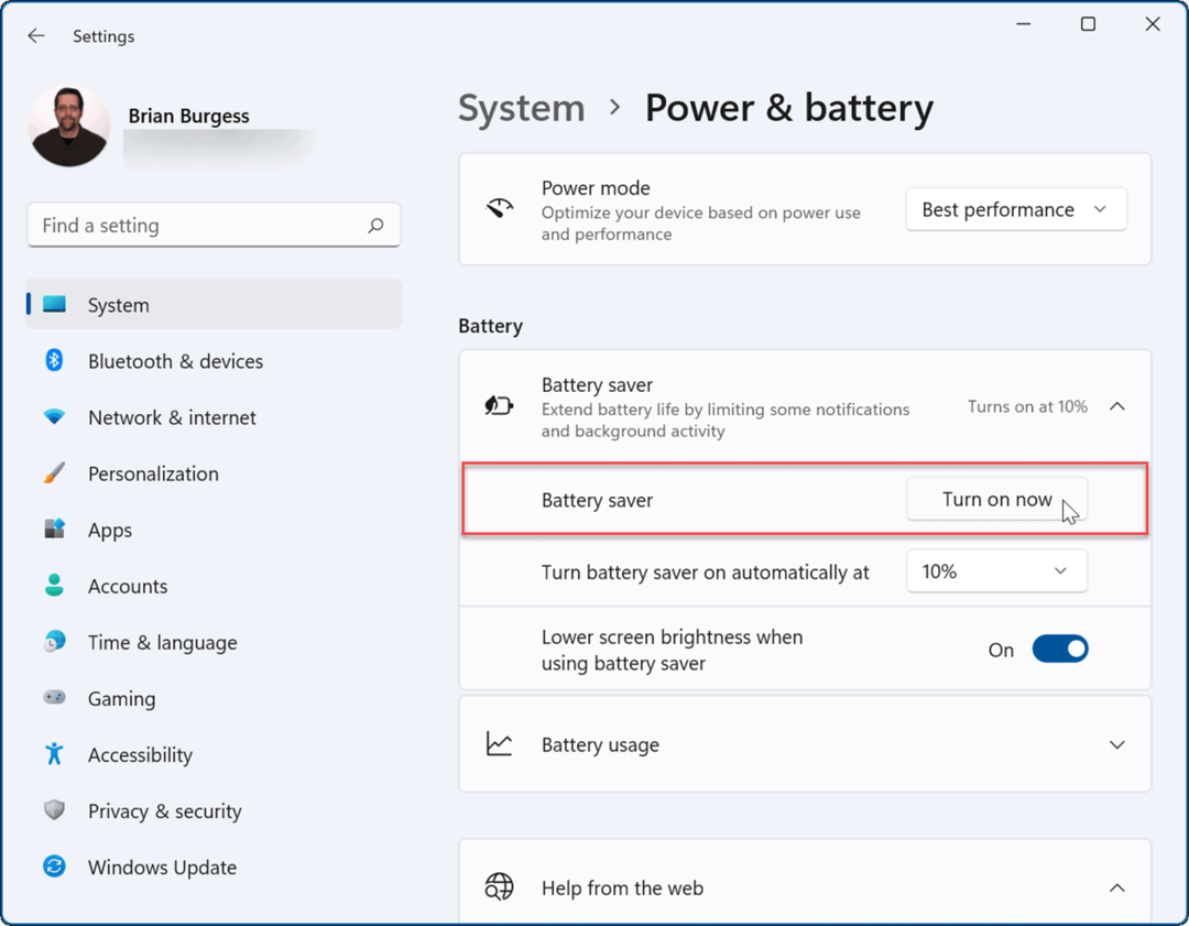 poboljšati trajanje baterije u sustavu Windows 11