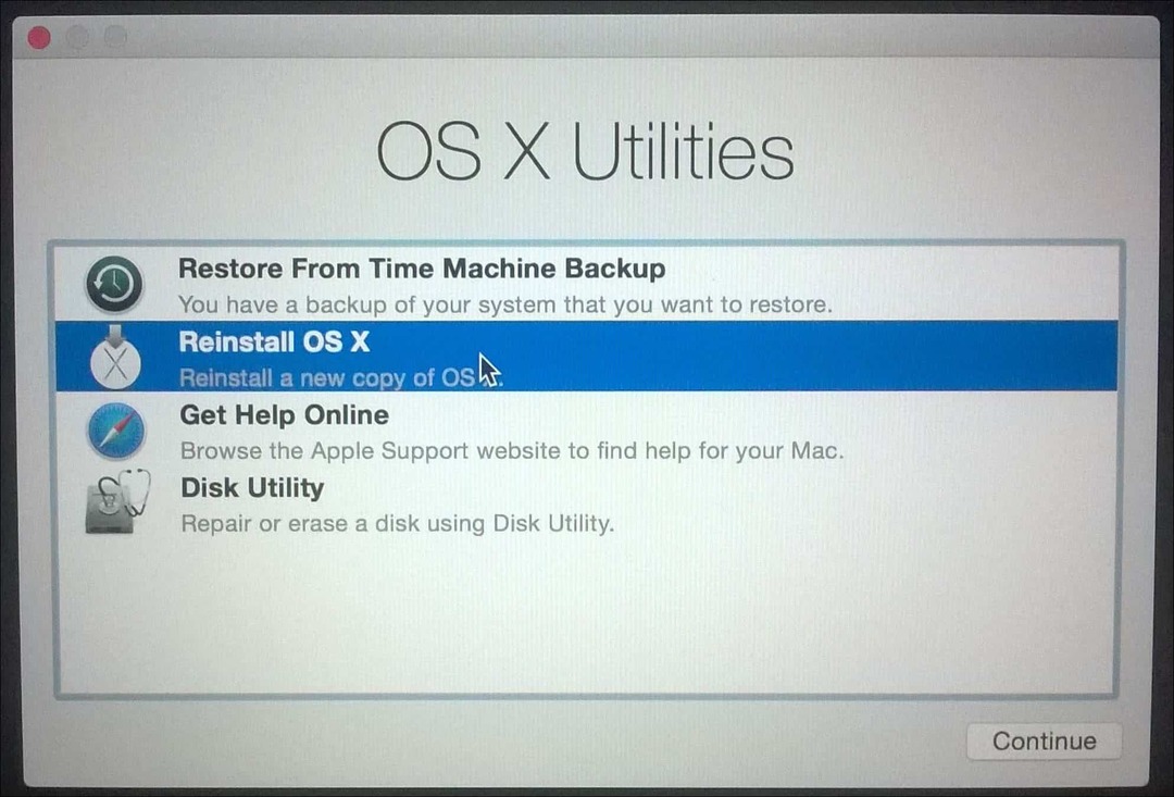 Ponovno instalirajte OS X