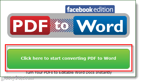 započnite pretvaranje pdf-a u Word facebook izdanje
