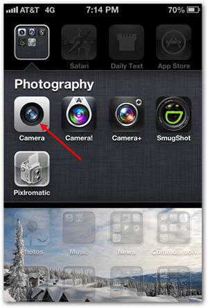 Snimite iPhone iOS Panoramsku fotografiju - Dodirnite Kamera