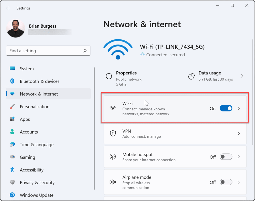 mreža i internet Windows 11