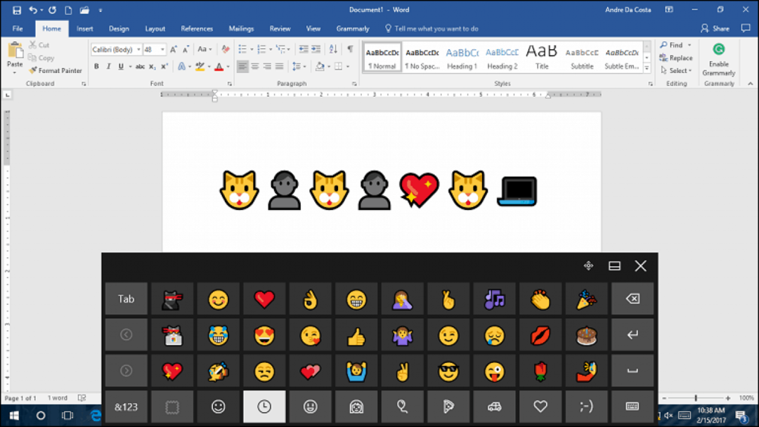 omogućiti emoji Windows 10 tipkovnica microsoft riječ