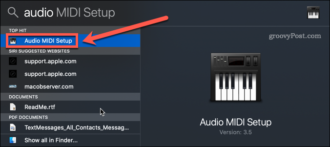 audio midi postavljanje mac