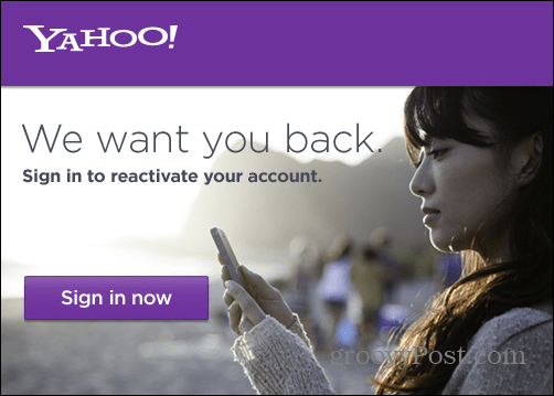 Ponovno aktivirajte svoj Yahoo račun e-pošte ako ga želite zadržati