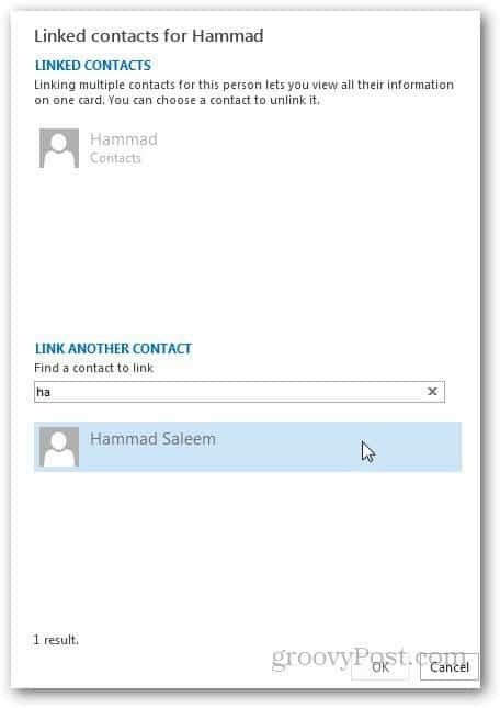 Kako spojiti više kontakata u programu Outlook 2013