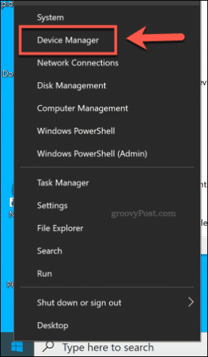 Pristupanje Upravitelju uređaja iz izbornika Start u sustavu Windows 10