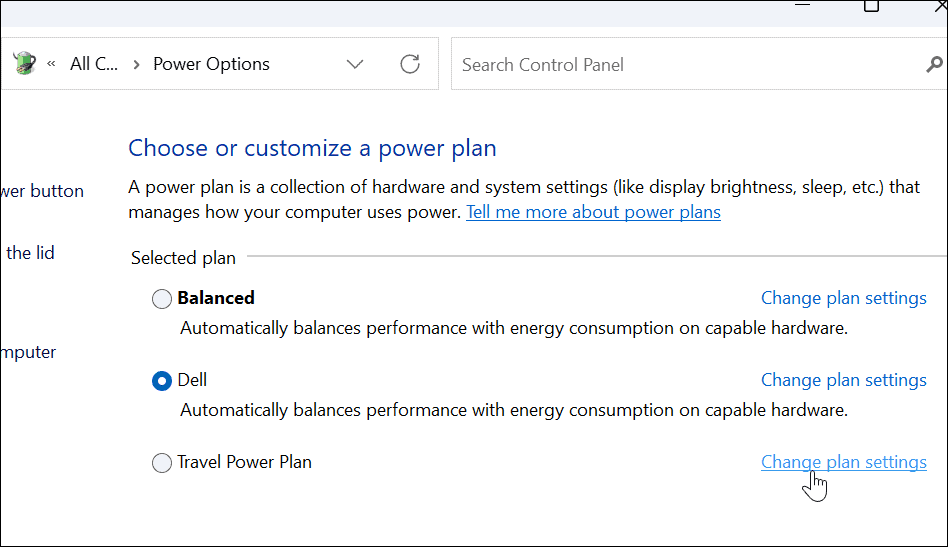izradite prilagođeni plan napajanja na Windows 11