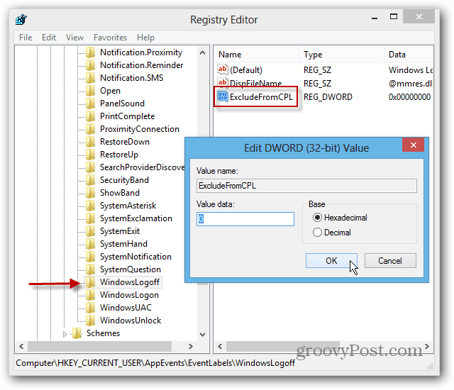 Kako prilagoditi zvuk isključivanja, prijava i odjava za Windows 8