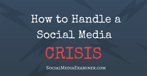 nositi se s krizom na društvenim mrežama