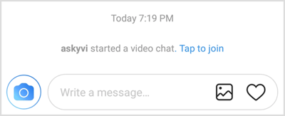 Video chat uživo u Instagramu Dodirnite za povezivanje