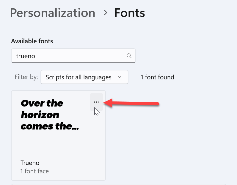 Instalirajte ili deinstalirajte fontove u sustavu Windows 11
