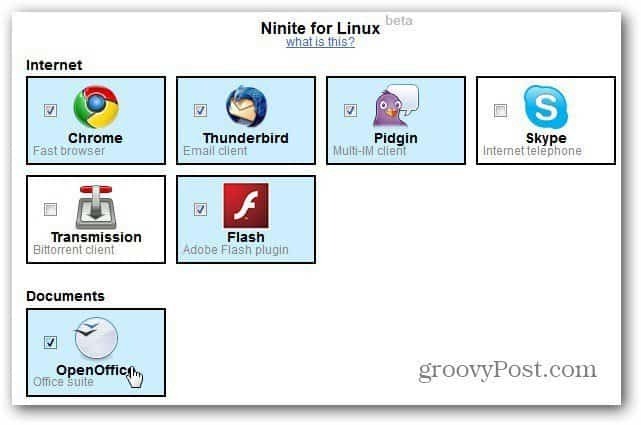 Ninite za Linux mjesto