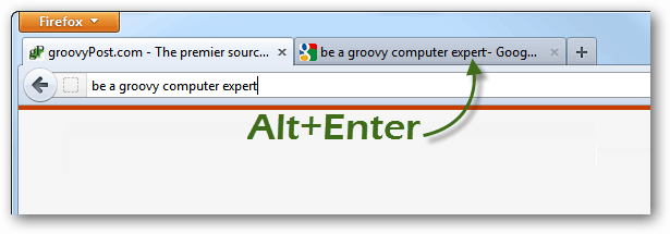 alt + enter za otvaranje novih kartica iz pretraživanja krijesnice