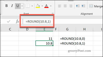 ROUND funkcija u Excelu