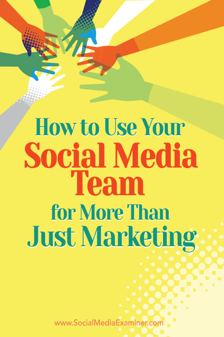 Kako koristiti svoj tim za društvene medije za više od pukog marketinga: ispitivač društvenih medija