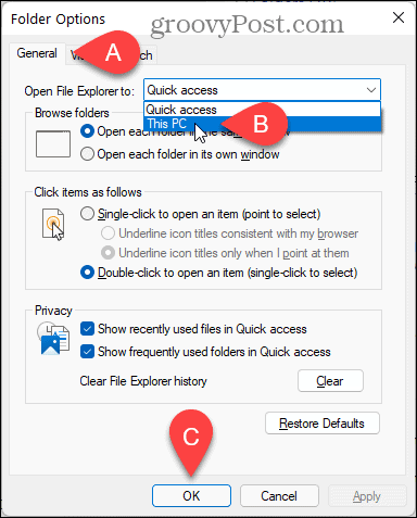 Otvorite File Explorer na ovom računalu