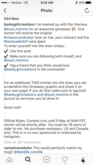 Provjerite jesu li u pravilima vašeg Instagram natječaja izričito navedeno da Instagram ne sponzorira ili odobrava vaše natjecanje.
