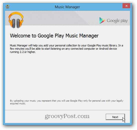 Instalirajte Google Music Manager
