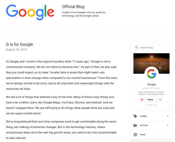 google rebranding najava pismo