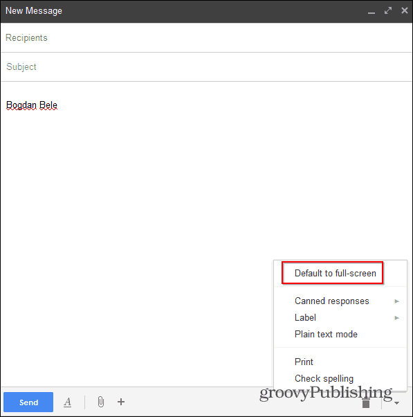 Novi Gmail Sastavljanje preko cijelog zaslona