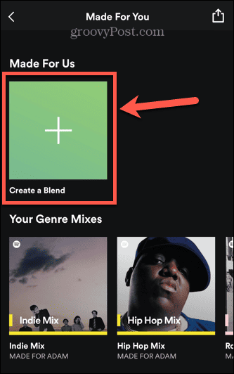 spotify stvoriti mješavinu