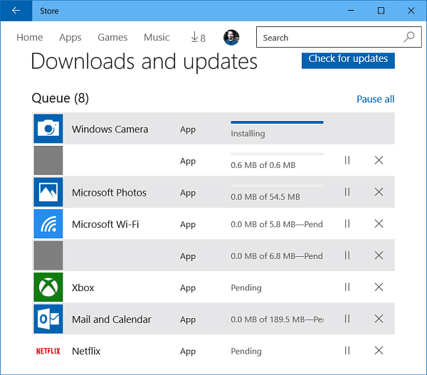 Ažuriranja aplikacija za Windows 10