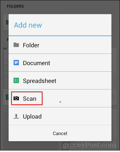 google drive scan novo skeniranje