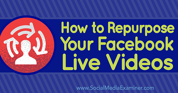 upload facebook video uživo na druge platforme
