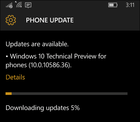 Windows 10 Mobile Insider Build 10586,36 je sada dostupan