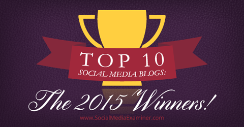 vrhunski blogovi na društvenim mrežama pobjednika iz 2015. godine