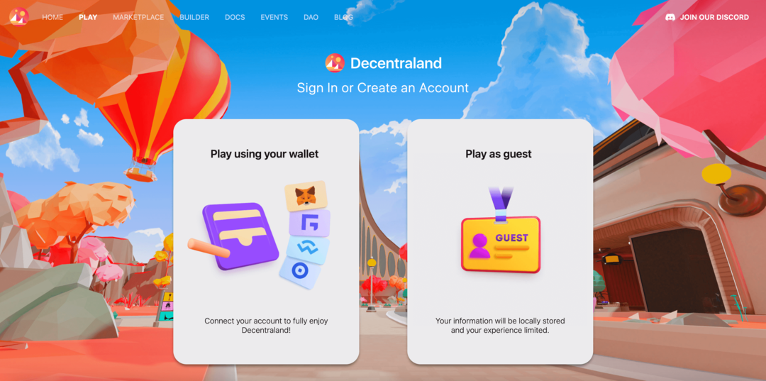 metaverse-worlds-to-consider-decentraland-wallet-guest-example-1